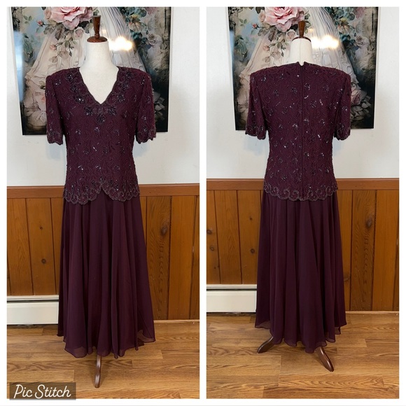 the Mother Dress Beaded Elegant Bride Wedding of A-Line Vintage main image 0